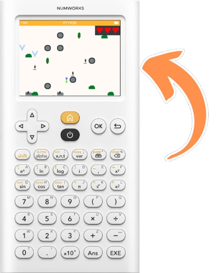 Image du jeu sur la calculatrice
